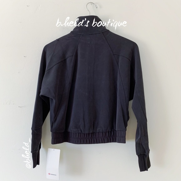 lululemon Brushed Softstreme Funnel-Neck Zip Up in Black Size 2 Brand New NWT - Picture 11 of 14